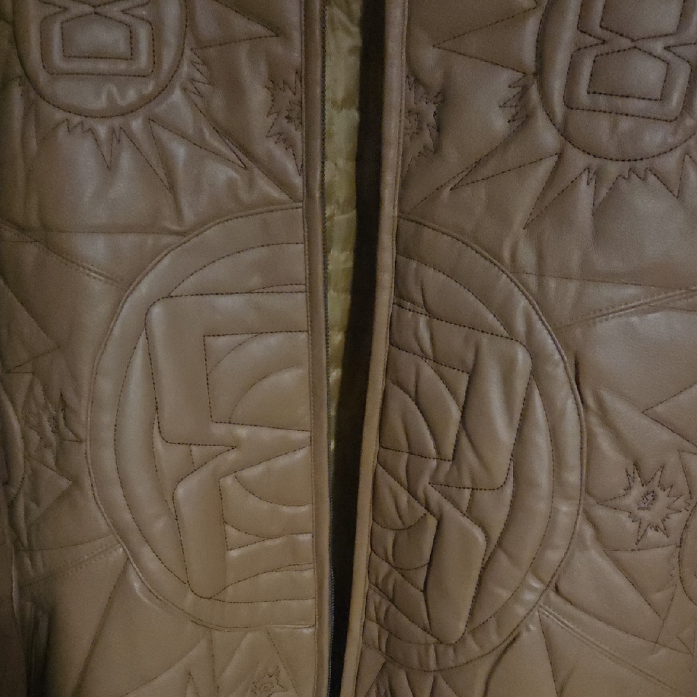 Pelle Moda Tan Bomber Jacket - Picture 4 of 5